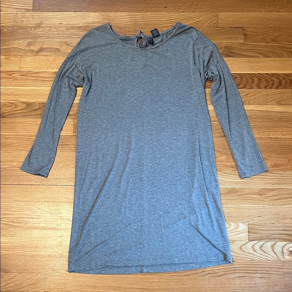 Paraphrase Heather Gray dress with tie‎ back size medium